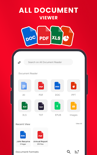 Android application Document Reader: DOC, XLS, PDF screenshort