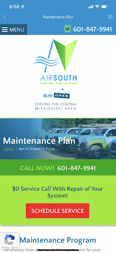 AirSouth Cooling and Heating Screen 2