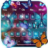 Neon Butterfly Keyboard Theme