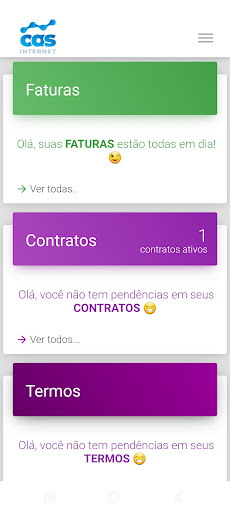 CAS - Central do Assinante Screen 2