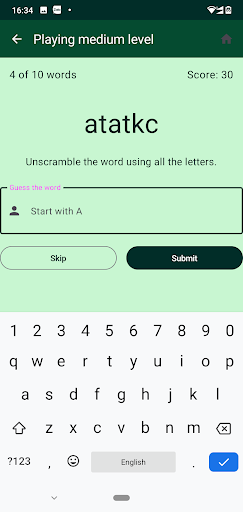 Word-Player Screen 2
