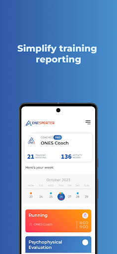 Android application OneSporter screenshort