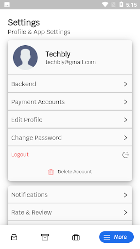 Android application Paxrun Vendor screenshort
