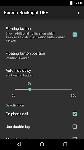 Screen Backlight OFF root