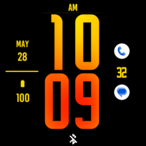Get Orange Fire XL Watch Face for Android Aso Report