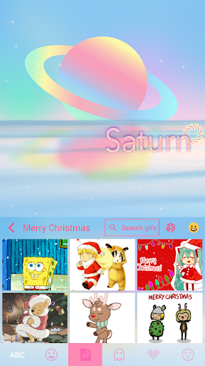 Saturn Theme for Kika Keyboard Screen 3