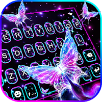 Тема для клавиатуры Shiny Neon Butterfly