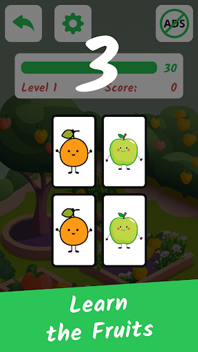 Android application Kids Memory Game: Fruits screenshort