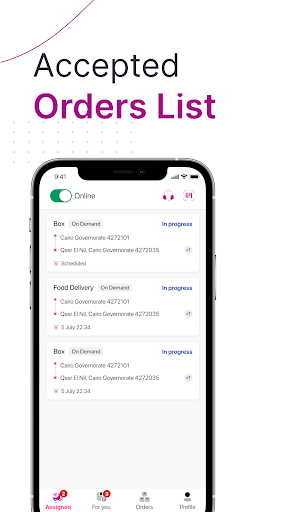Sprint Logistics Driver Screen 2