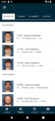 Screenshot of Lawrence University Athletics