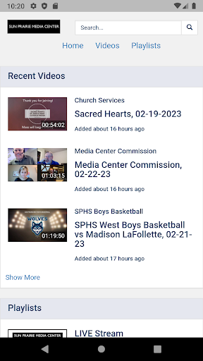 Sun Prairie Media Center Screen 3