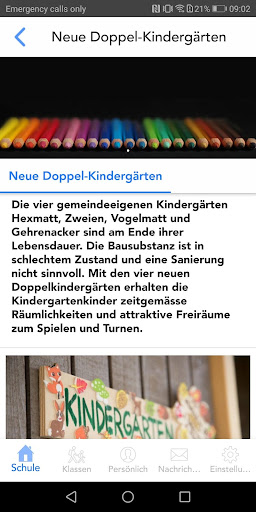 Schule Pratteln Screen 2