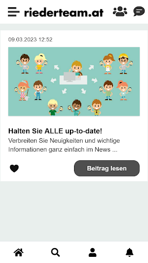 Android application RIEDER Team screenshort