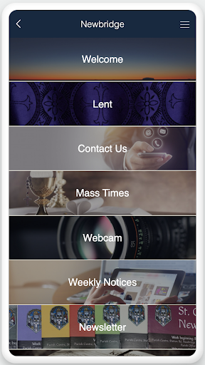 Android application Newbridge Parish screenshort