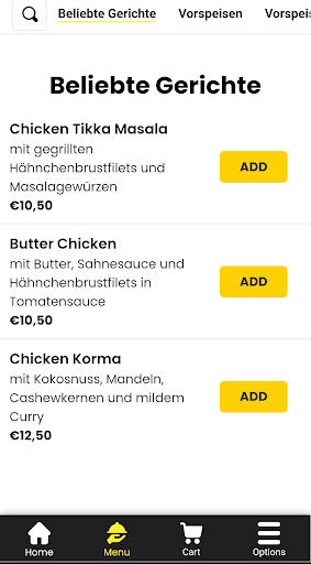 Main Curry House Screen 3