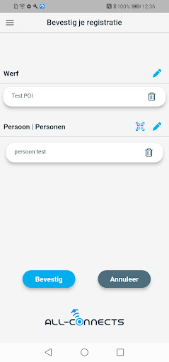 Checkin@Work Screen 3