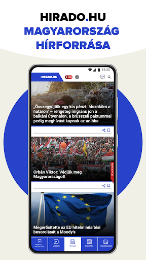 Android application hirado.hu screenshort