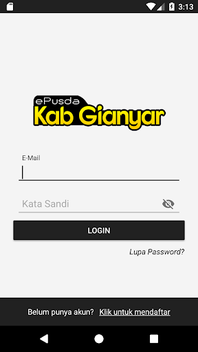 Android application ePusda Kab Gianyar screenshort