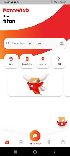 Android application Parcelhub screenshort