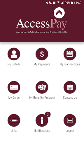 Android application AccessPay screenshort