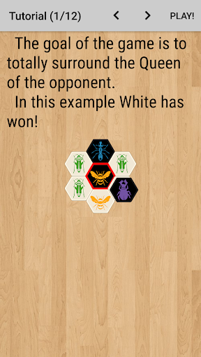 Hive with AI (board game) Screen 3