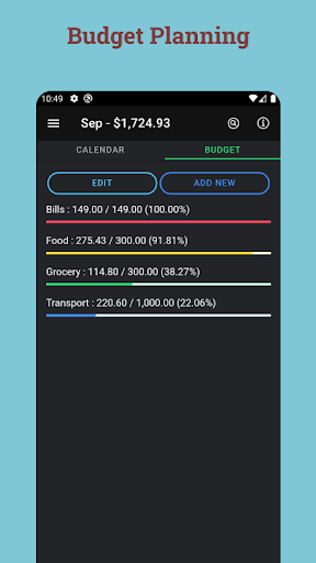 Expense Guardian Screen 2