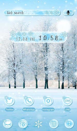 Android application Snow Tree Theme screenshort