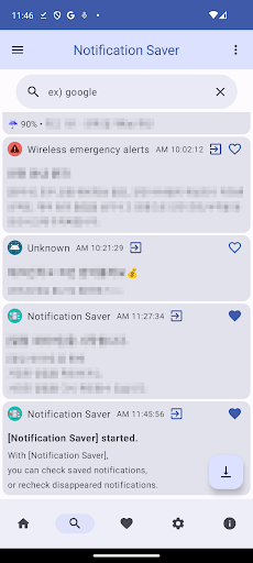 Android application Notification saver screenshort