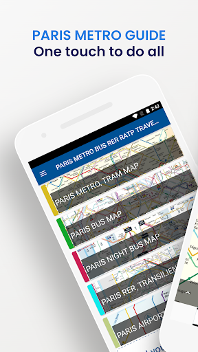 Android application PARIS METRO BUS MAP OFFLINE screenshort