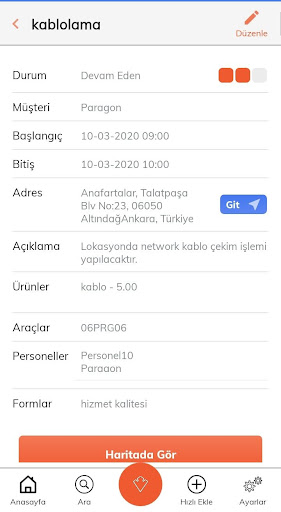 Tracer Task Screen 2
