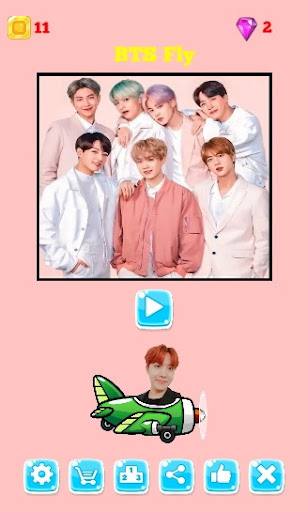 Android application BTS Fly Game, KPop Music screenshort