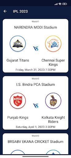 TATA IPL 2023 Live Score Pro Screen 2