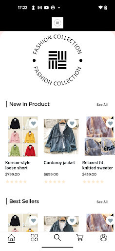 Android application FASHION COLLECTION screenshort