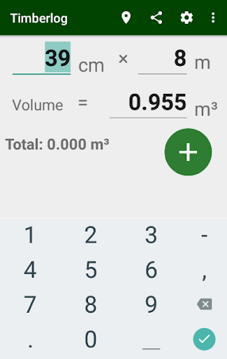 Android application Timberlog - Timber calculator screenshort