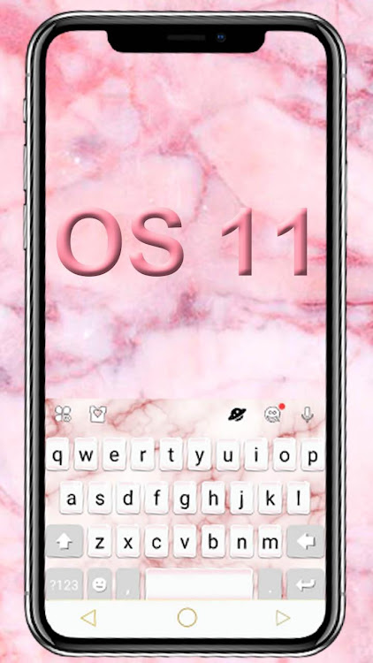 Os11 Pink Marble Keyboard Them - 1.0 - (Android)