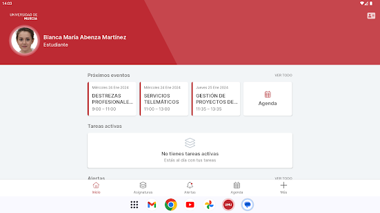 Universidad de Murcia App Screenshot