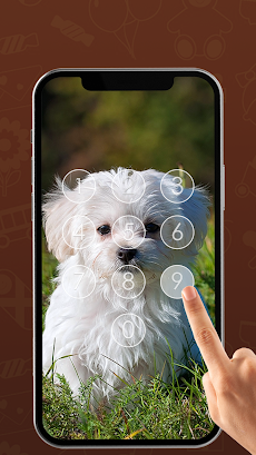 子犬のパスコードのロック画面のおすすめ画像5