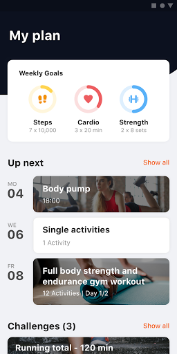 Android application YMR TRAINER screenshort