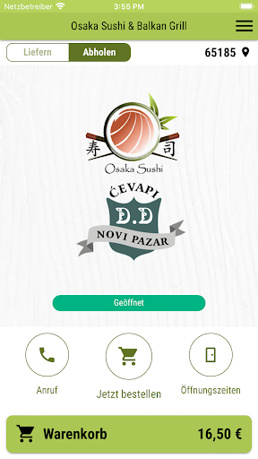 Android application Osaka Sushi & Balkan Grill screenshort