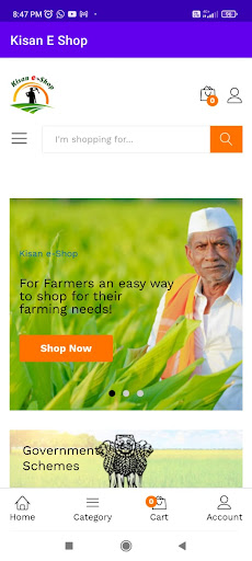 Android application Kisan-E- Shop screenshort