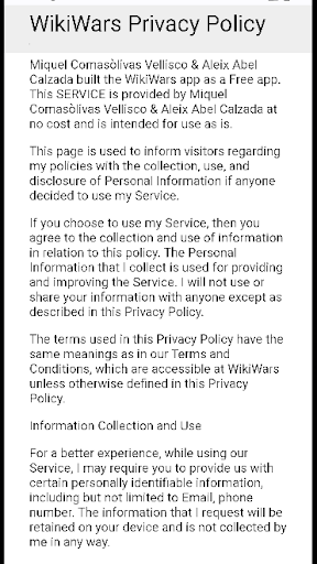 WikiWars Screen 2