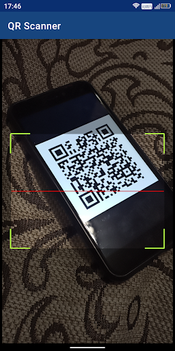 Android application QR scanner screenshort