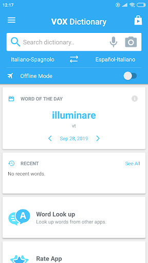 Screenshot of Italian-Spanish Dictionary