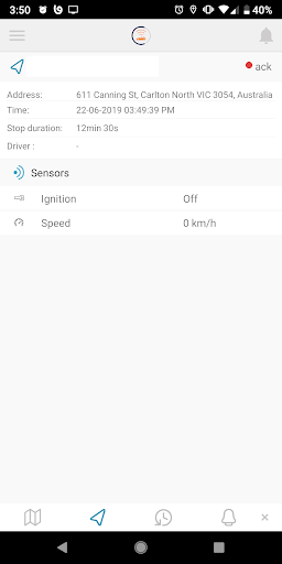 Manage Vehicle - Tracking Screen 3