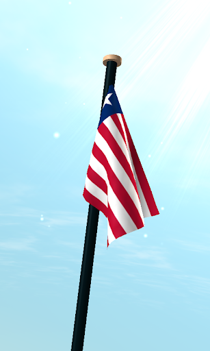 Liberia Flag 3D Live Wallpaper Screen 3