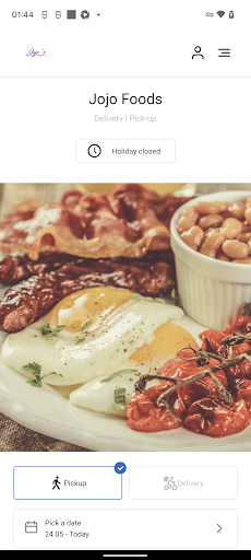 Android application Jojo Foods screenshort