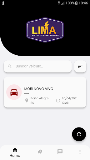 Android application Lima Rastreamento screenshort