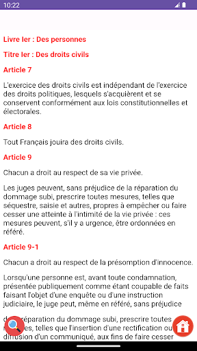 Code Civil Français Screen 3