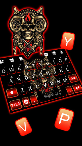 Warrior Skull Keyboard Backgro Screen 2