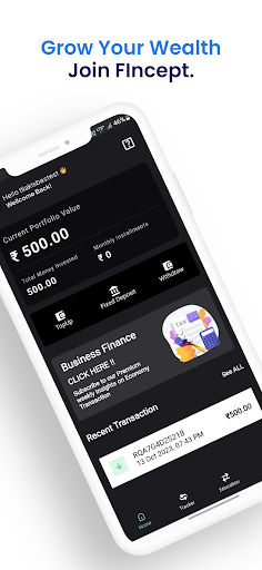 Android application Fincept - Get 16% on FD screenshort